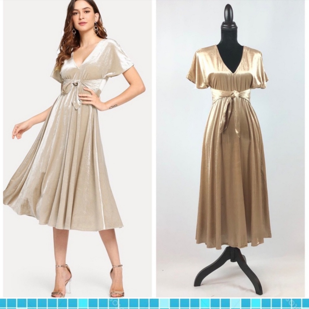 Open back flutter sleeve Fit Flare